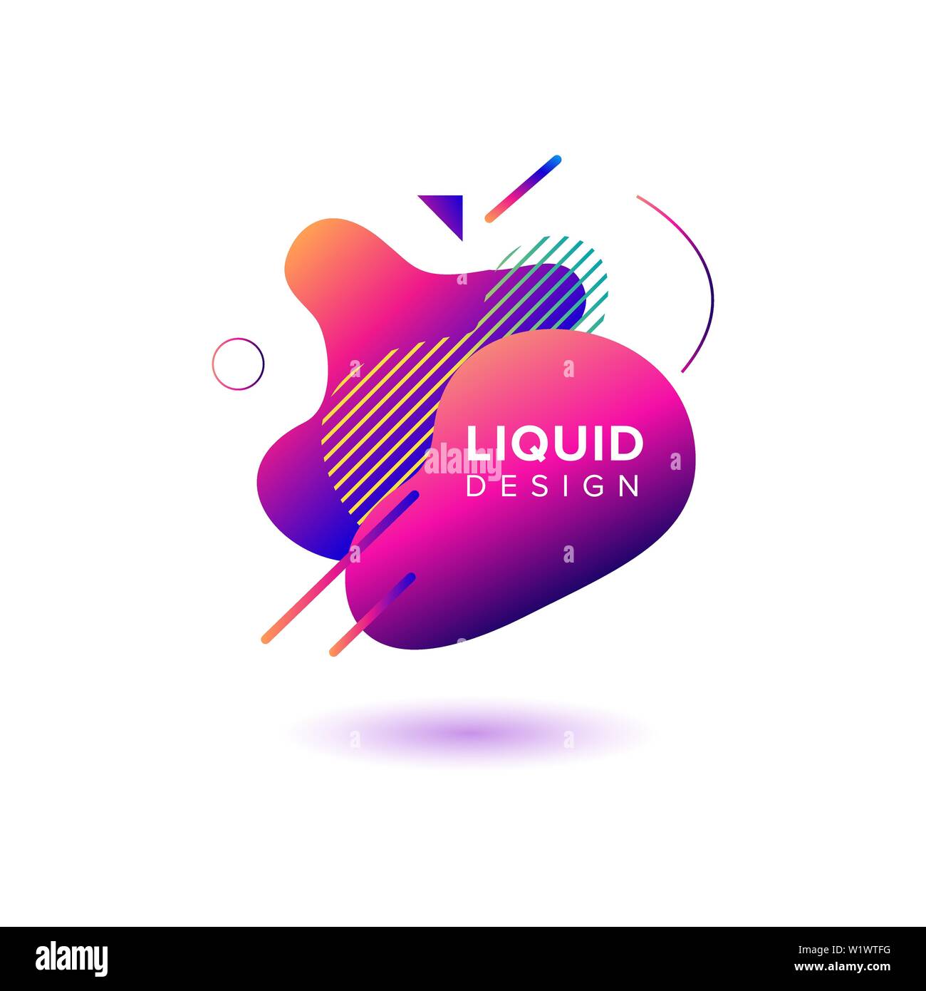 Abstrait, forme liquide Couleur Couleur de fond dégradé fluide se chevauchent. Creative Design Couleur néon vecteur Illustration de Vecteur