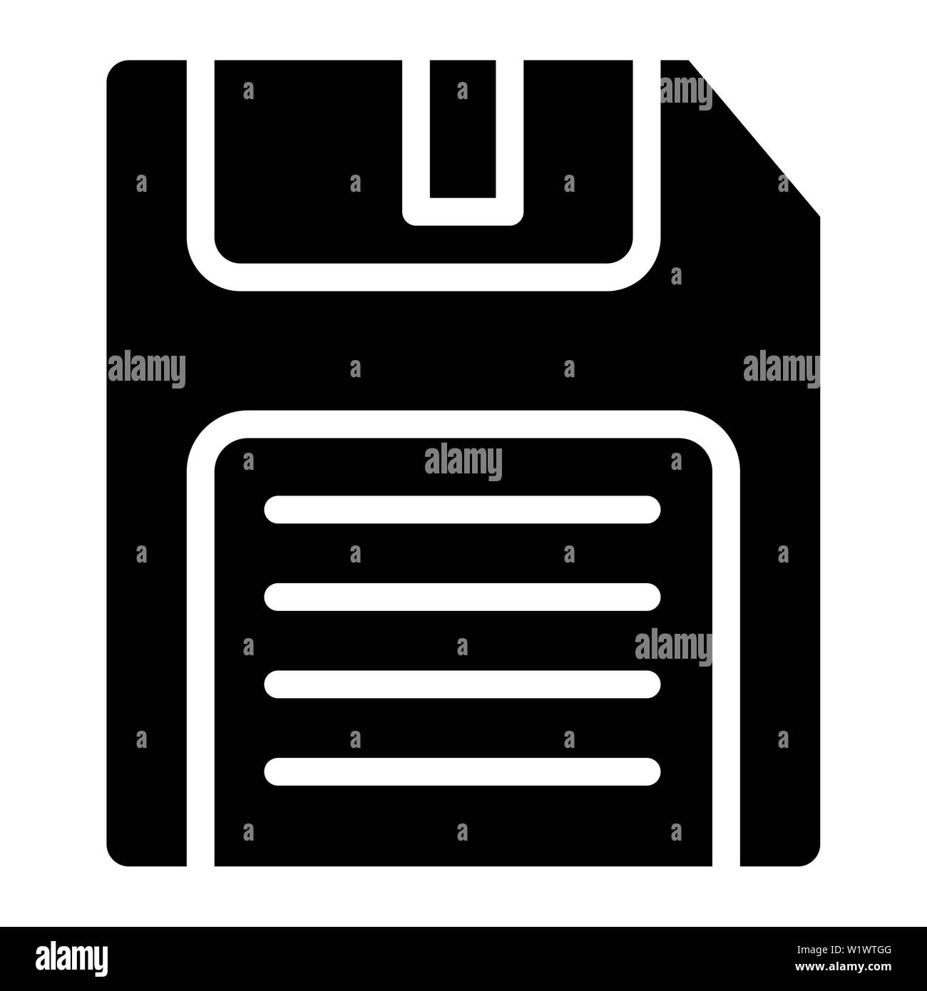 L'icône de sauvegarde, Vector Illustration,Glyphe de l'interface utilisateur Banque D'Images