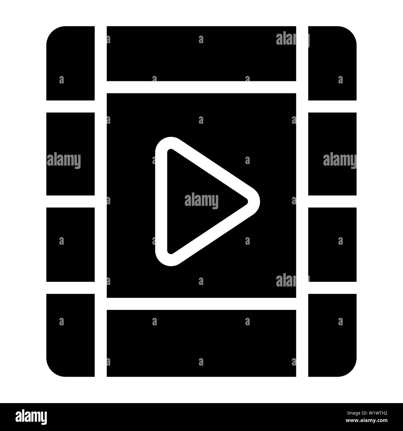 L'icône médiatique, Vector Illustration,Glyphe de l'interface utilisateur Banque D'Images