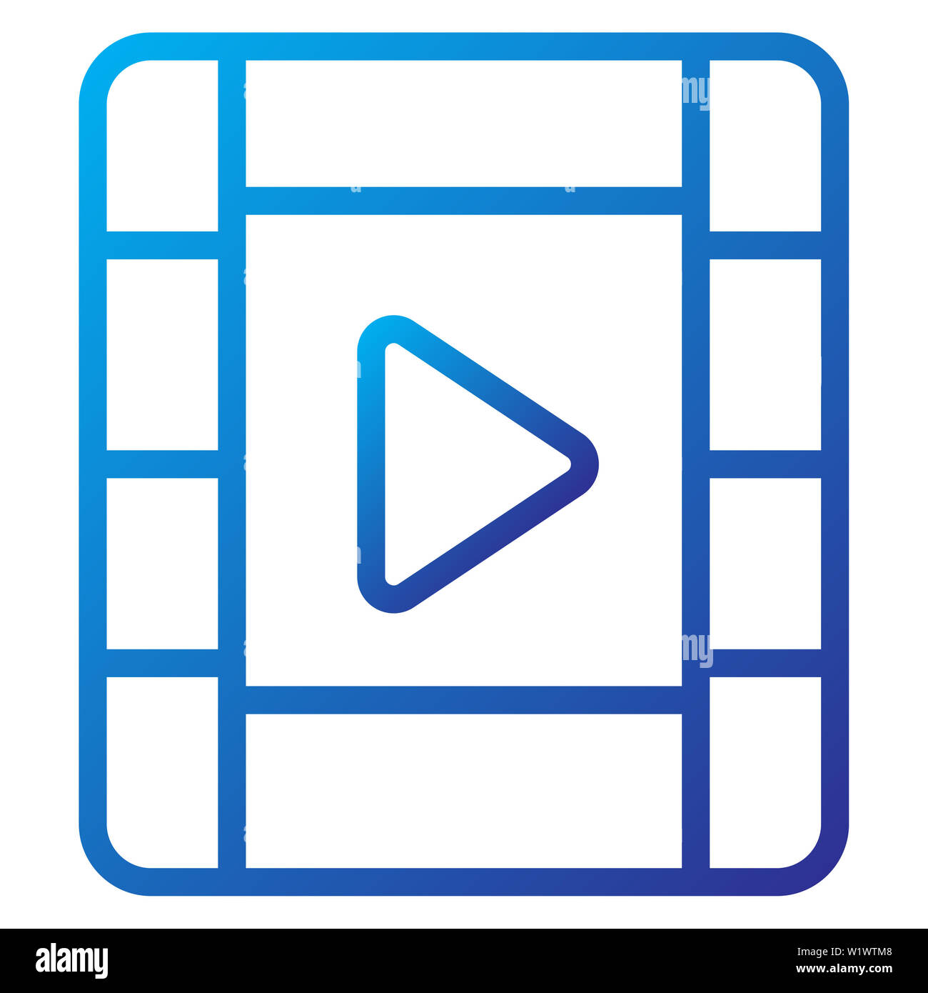 L'icône médiatique, Vector Illustration,Couleur de l'interface utilisateur contours Banque D'Images