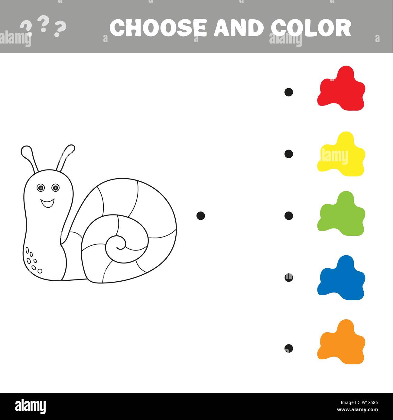 coloriages-contours-de-cartoon-escargot-livre-de-coloriage