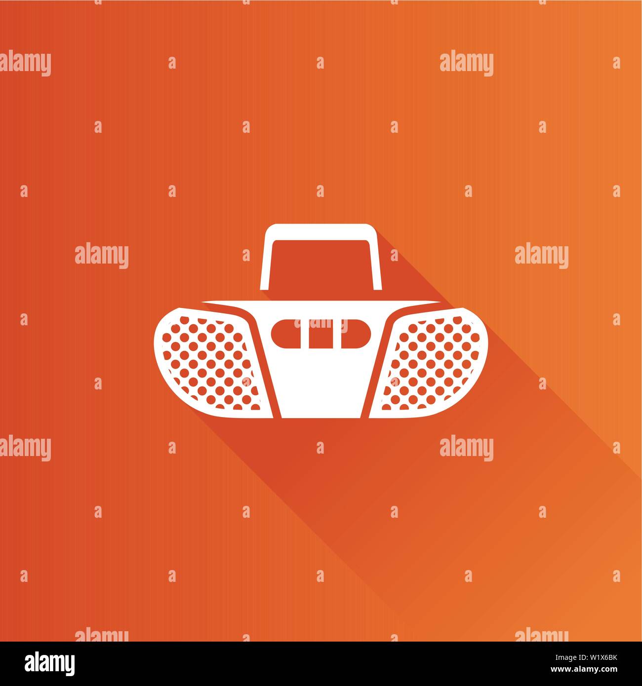 L'icône de lecteur de cassettes en couleur de l'interface utilisateur Metro style. Stéréo audio musique Illustration de Vecteur