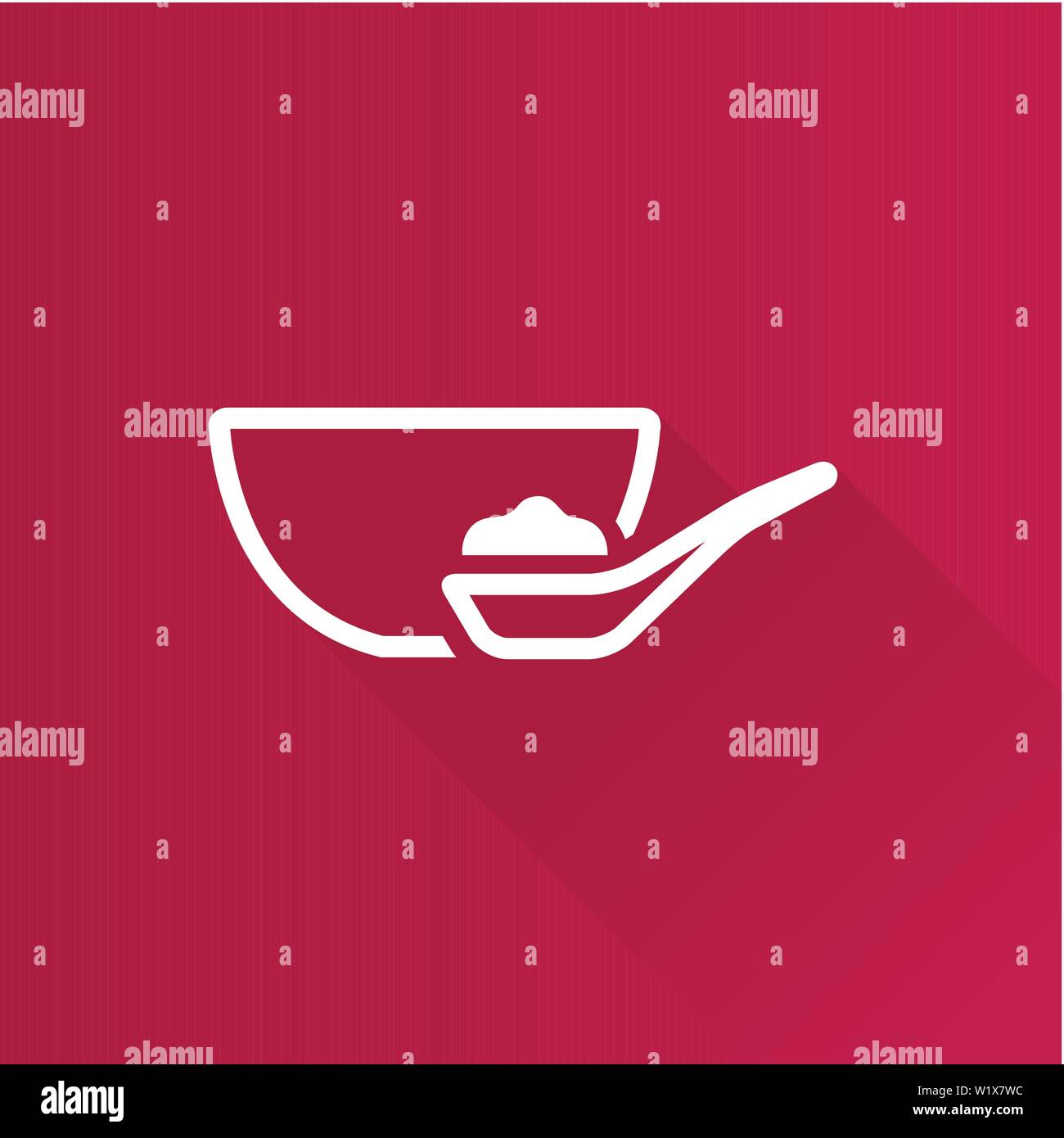 Bol de porridge dans l'icône couleur de l'interface utilisateur Metro style. Illustration de Vecteur