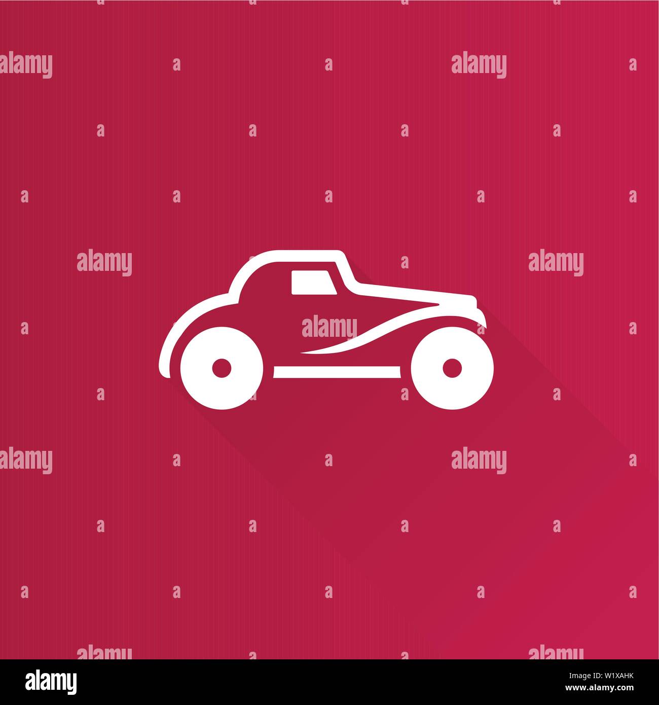 Vintage Car icône dans l'interface utilisateur Metro style de couleur. Jouet de l'automobile rétro Illustration de Vecteur