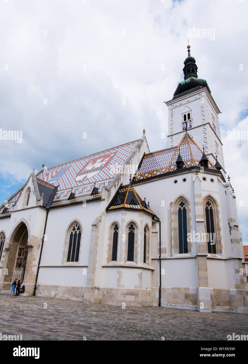 Crkva sv. Marka, Église de Saint Marc, Markov trg, Zagreb, Zagreb, Croatie Banque D'Images