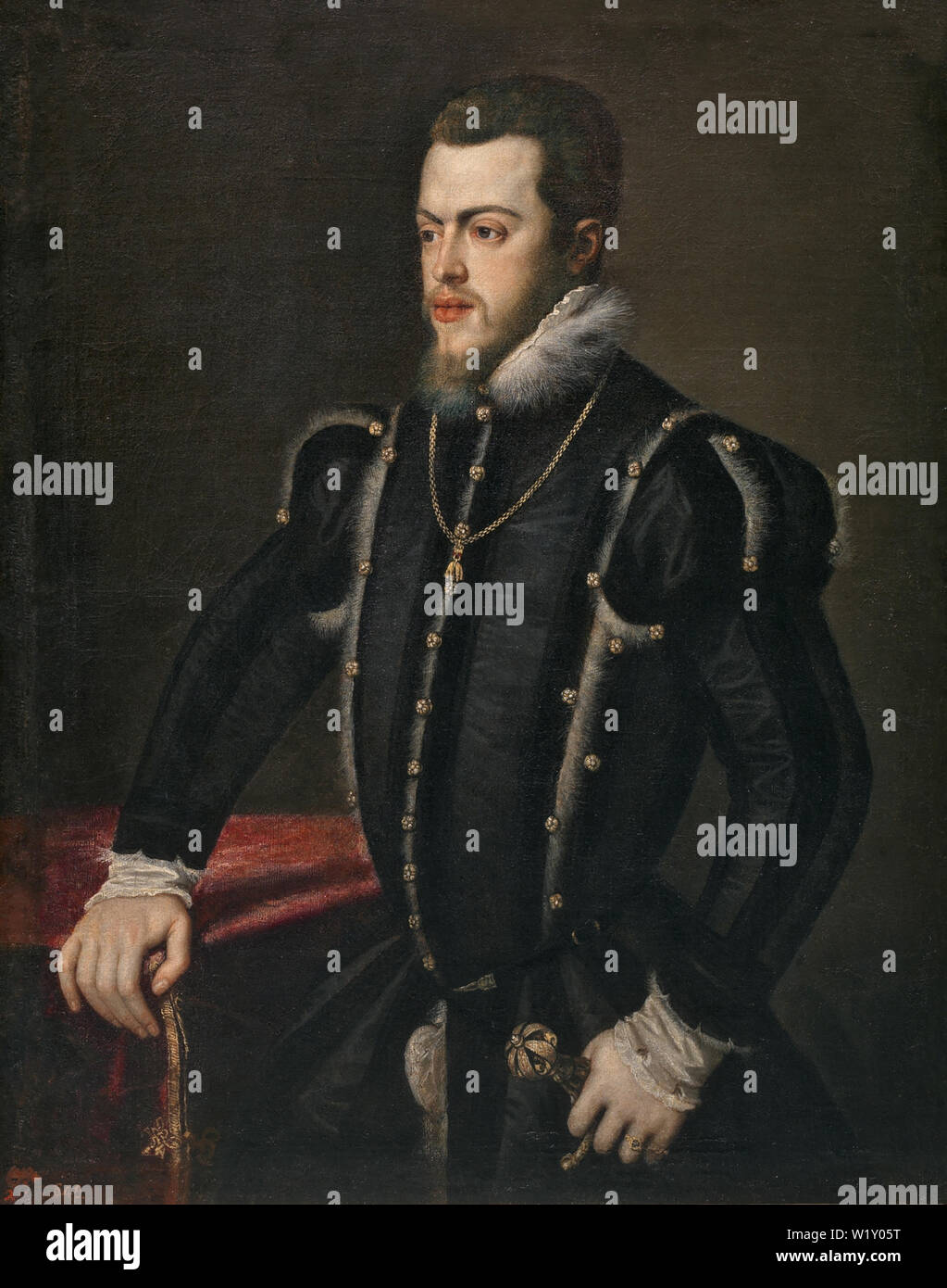 Philippe II d'ESPAGNE (1527-1598) peint par Titien environ 1550 Banque D'Images