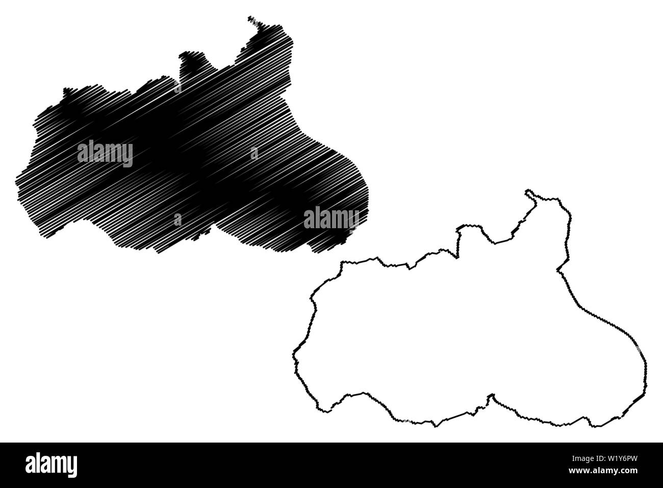La province de Tungurahua (République de l'Équateur, les provinces de l'Équateur) map vector illustration gribouillage, croquis du Tungurahua Illustration de Vecteur