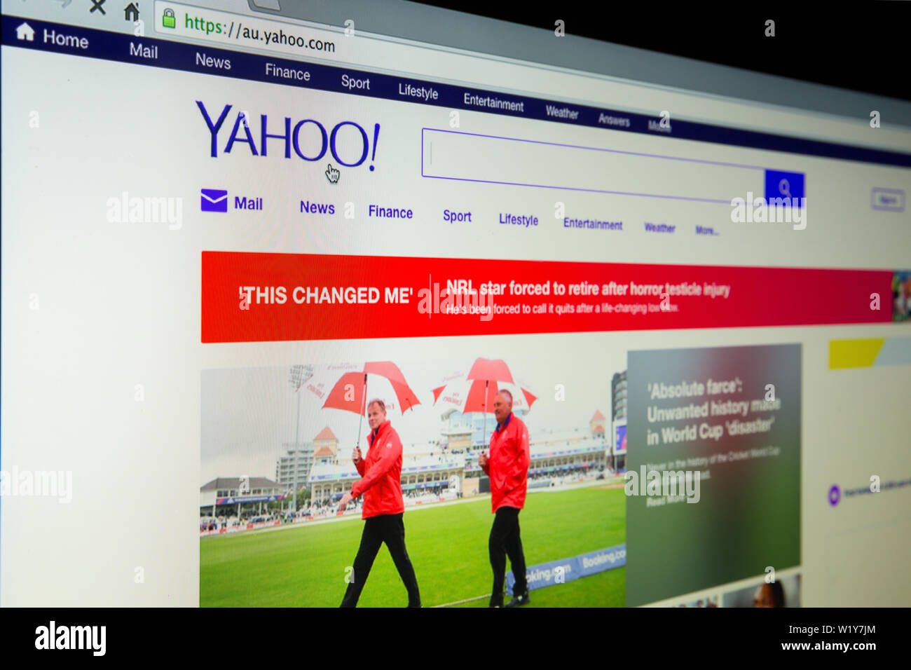 Site Web de Yahoo Banque D'Images