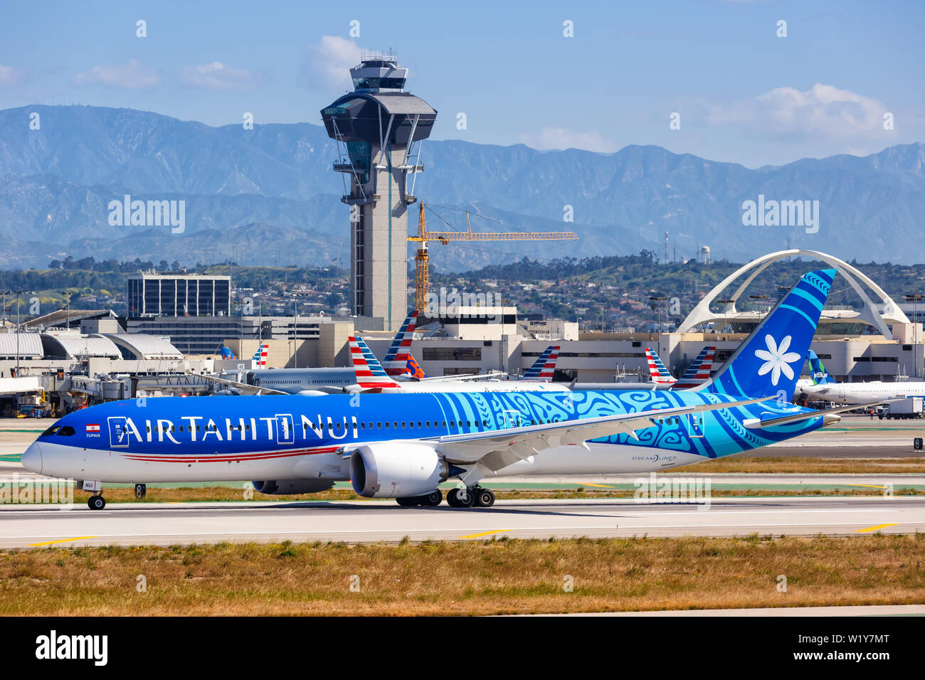 Los Angeles, Californie - le 12 avril 2019 : Air Tahiti Nui Boeing 787-9 Dreamliner avion à l'aéroport de Los Angeles (LAX) aux États-Unis. Banque D'Images