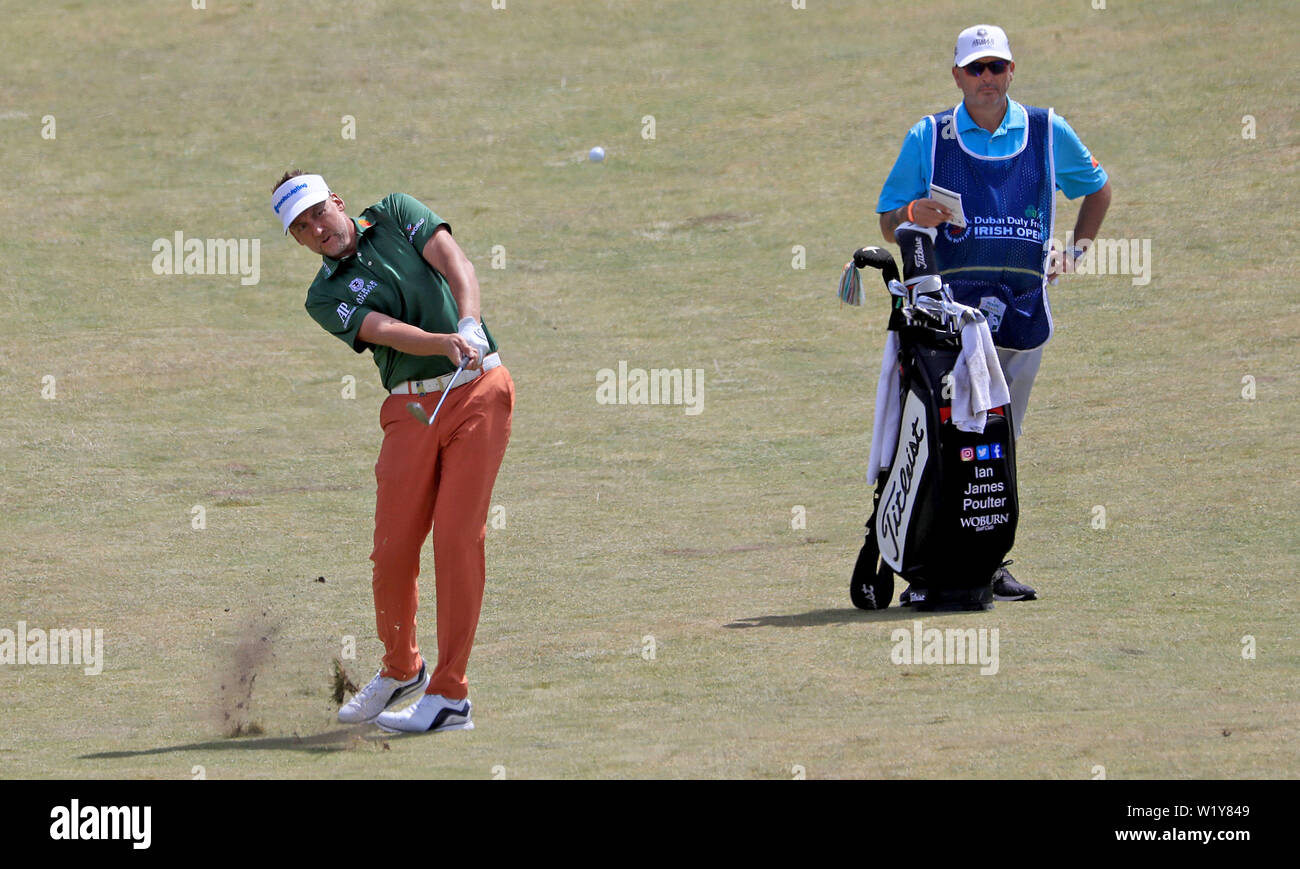 Ian Poulter l'Angleterre au cours de la première journée du Dubai Duty Free 2019 Irish Open à Lahinch Golf Club. Banque D'Images