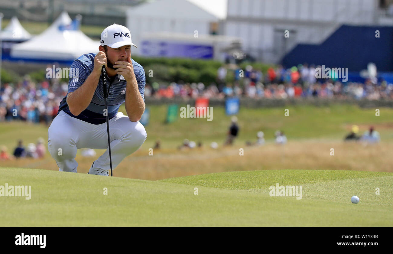 L'Angleterre au cours de la première journée Hatton Tyrell de Dubai Duty Free 2019 l'Irish Open à Lahinch Golf Club. Banque D'Images