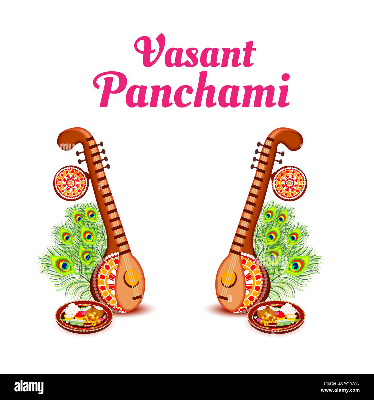 Heureux Vasant Panchami célébration Contexte. Banque D'Images