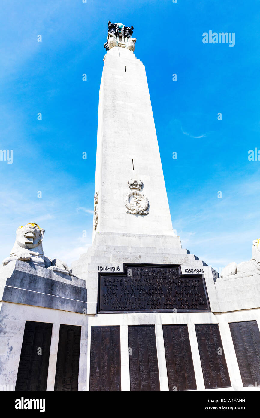 Royal Naval War Memorial, Plymouth Hoe, Plymouth, Devon, Angleterre, Royaume-Uni, Plymouth, Plymouth Hoe, Devon, Royaume-Uni, Angleterre Banque D'Images