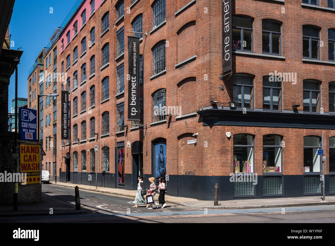 D'une Amérique de l'entrepôt de la rue de la conversion, Arrondissement de Southwark, Londres, Angleterre, Royaume-Uni Banque D'Images