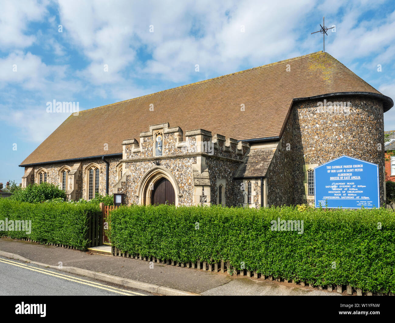 L'église Notre Dame et St Pierre d'une église catholique romaine en Angleterre Suffolk Aldeburgh Banque D'Images