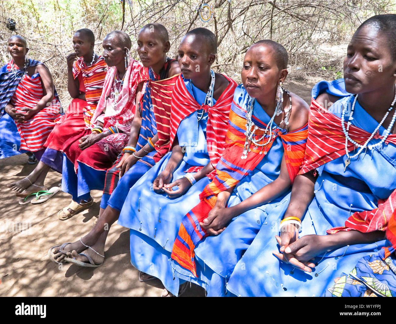 L'Afrique de l'Afrique;;Tanzanie;Maasai Women lors d'une réunion pour les Indepents. Toutes les images sont des modèles de fichiers validés B5101 Banque D'Images