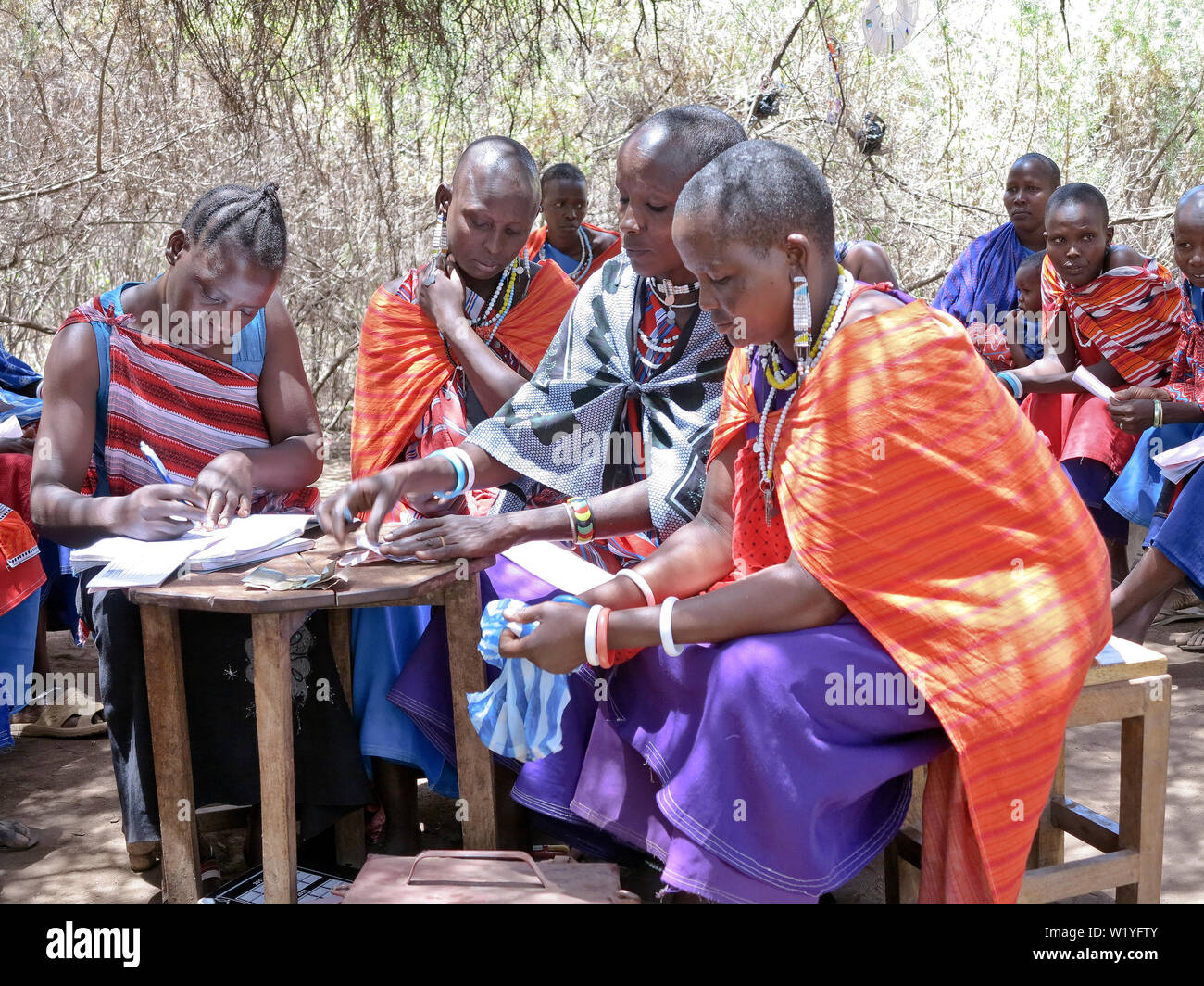 L'Afrique, Afrique de l'Est ; Tanzanie ; les femmes masaï lors d'une réunion pour les Independants​. Toutes les images sont des modèles de fichiers validés B5101 Banque D'Images