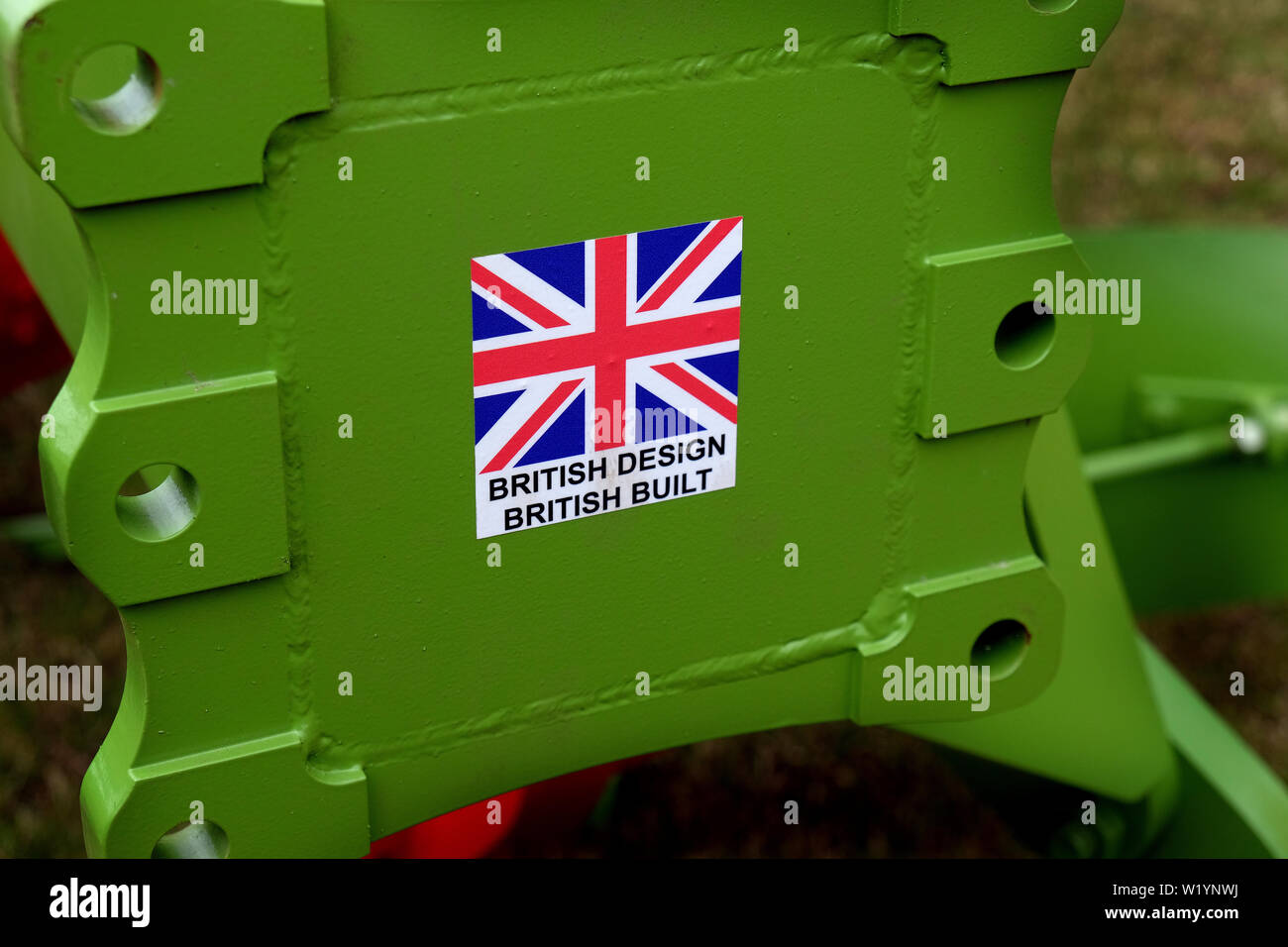 La haute technologie moderne de machines agricoles sur l'exposition. Banque D'Images