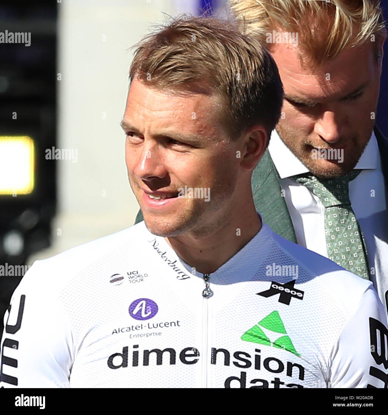 Bruxelles, Belgique. Le 04 juillet, 2019. Bruxelles - 4-07-2019, randonnée à vélo, de l'équipe de DIMENSION DATA au début de la 106e Tour de France avec Edvald Boasson Hagen : Crédit Photos Pro/Alamy Live News Banque D'Images