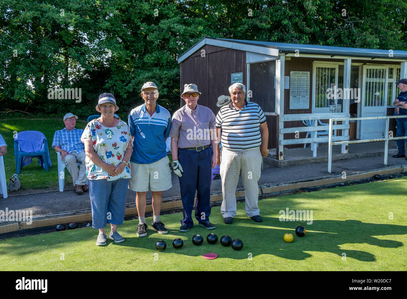 Bowling Club Comprtitions vert de la couronne Banque D'Images
