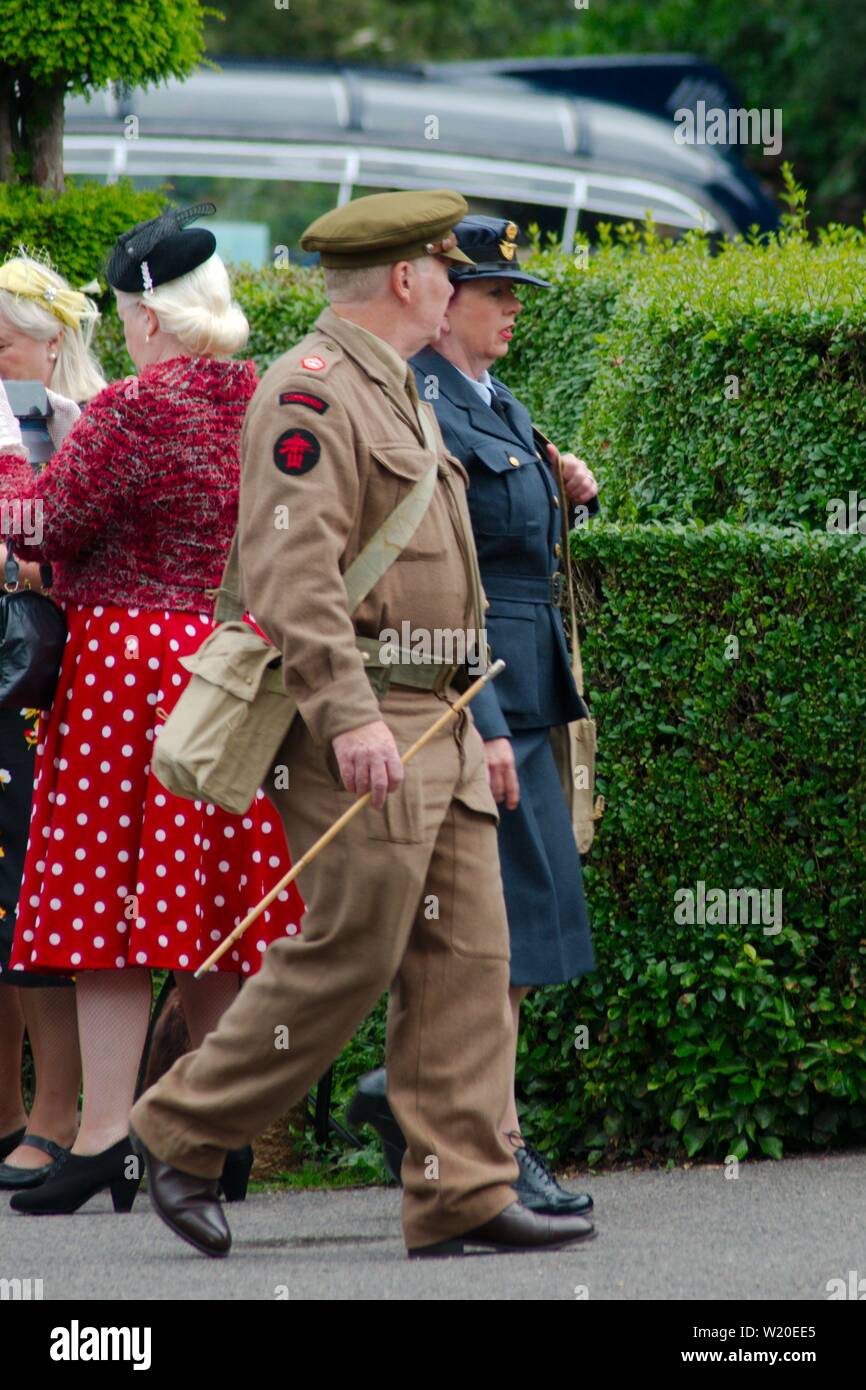 Les images prises à la ligne de cresson au cours de la 'guerre à la ligne' événement dans le Hampshire. Banque D'Images