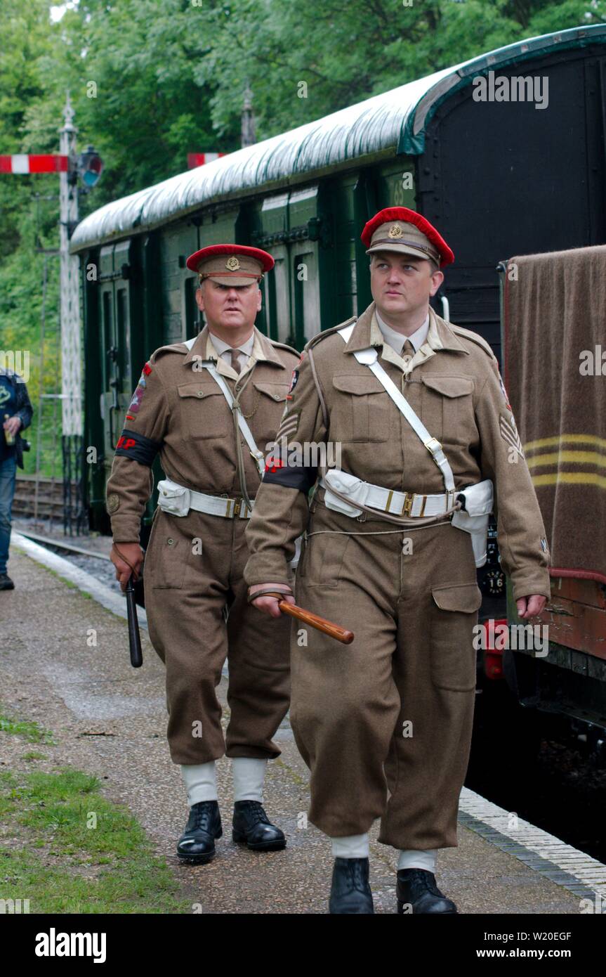 Les images prises à la ligne de cresson au cours de la 'guerre à la ligne' événement dans le Hampshire. Banque D'Images