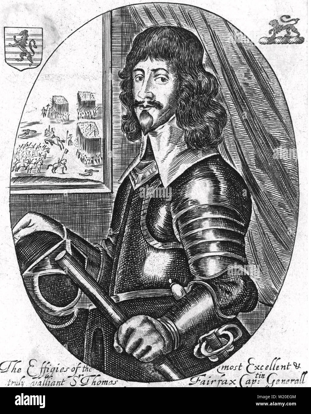 THOMAS FAIRFAX (1612-1671) French nobleman et parlementaire Commandant en chef pendant la Guerre Civile Anglaise Banque D'Images
