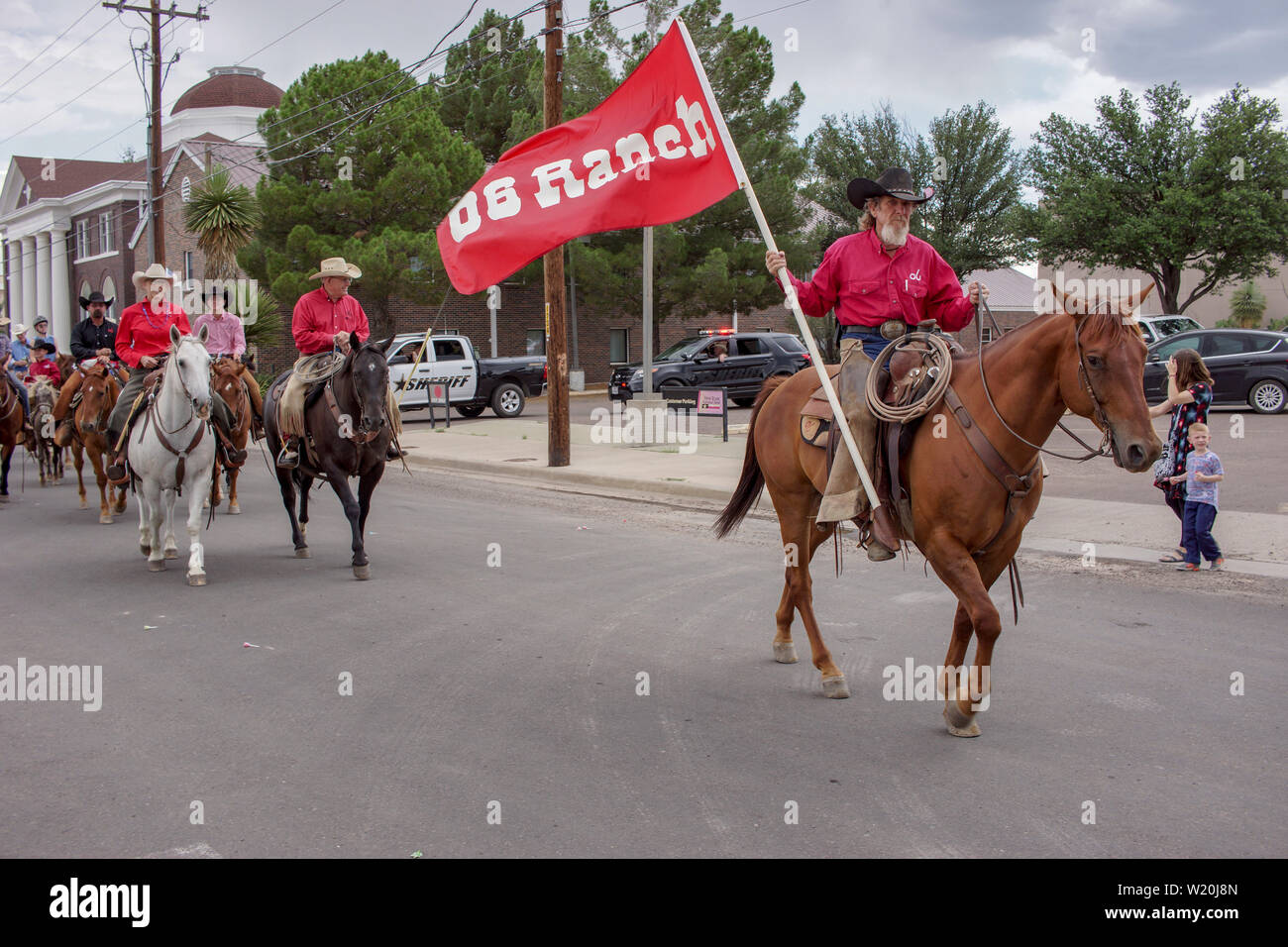 Le jour de l'indépendance, 4 juillet parade de Alpine, une petite ville du Texas Banque D'Images