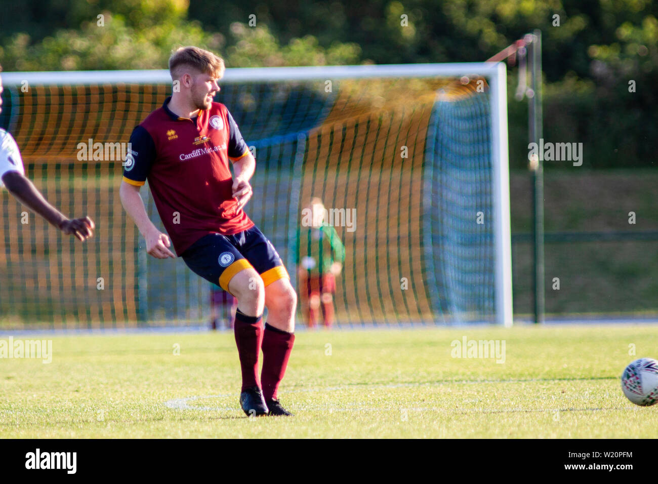 Uni v Cardiff a rencontré dans le progrès Niederkorn tour préliminaire de la Ligue Europa au stade de Leckwith. Lewis Mitchell/YCPD. Banque D'Images