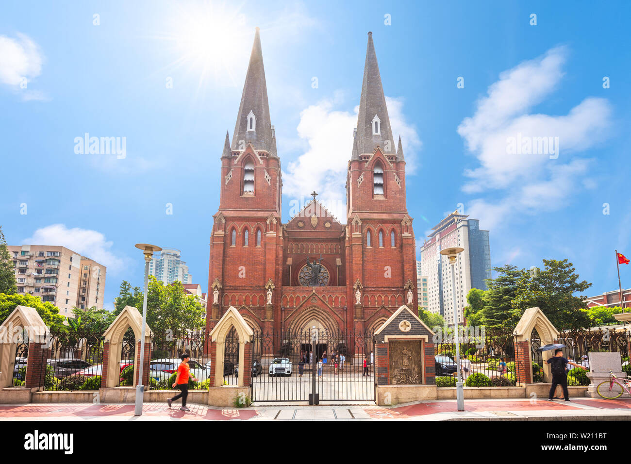 Cathédrale Saint-ignace à Xujiahui, Shanghai Banque D'Images