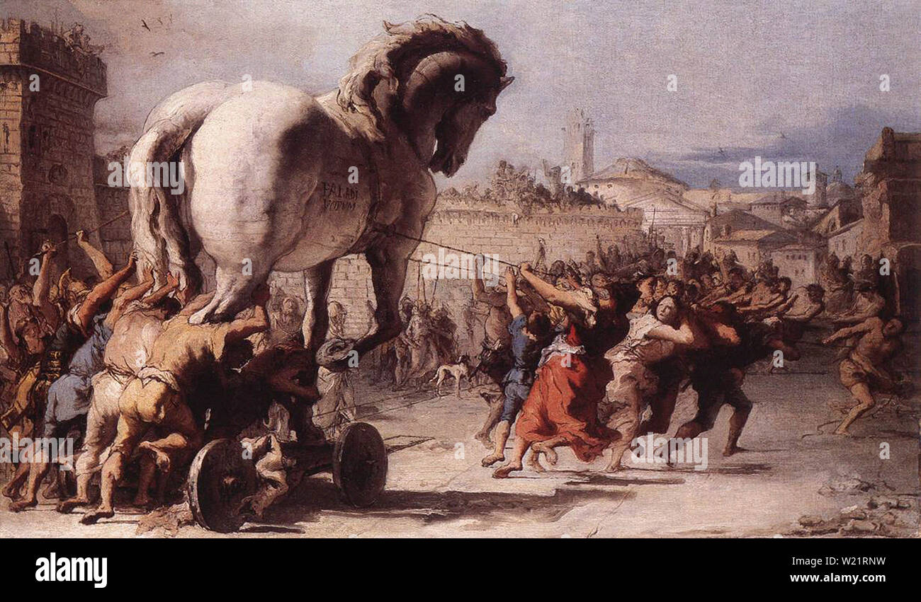 Domenico Tiepolo - Procession de Troie Troy 1773 Banque D'Images
