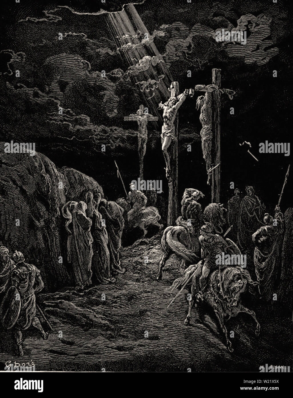 Gustave Doré - Crucifixion Banque D'Images