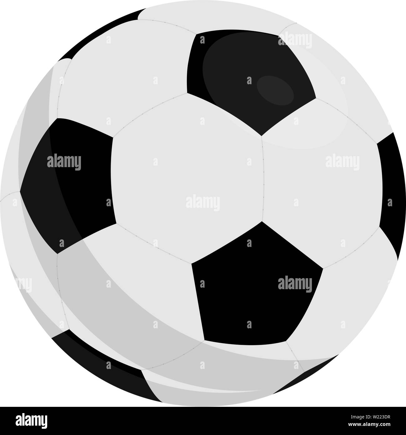 Ballon de soccer de football avec Design classique isolé sur fond blanc. Illustration vectorielle, eps 10. Illustration de Vecteur