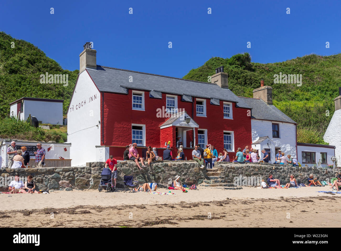 Le village de Porthdinllaen. Le Nord du Pays de Galles. Banque D'Images