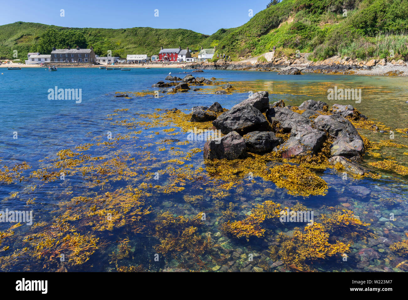 Le village de Porthdinllaen. Le Nord du Pays de Galles. Banque D'Images