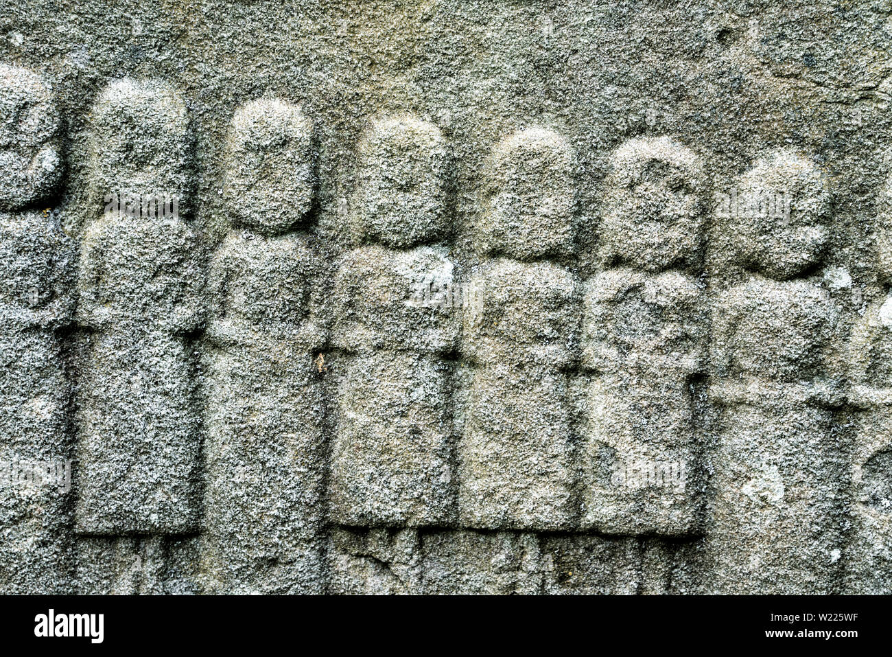 Détails d'une ancienne pierre tombale, ancienne église paroissiale protestante de Abterode, Werra-Meissner district, Hesse, Germany, Europe Banque D'Images