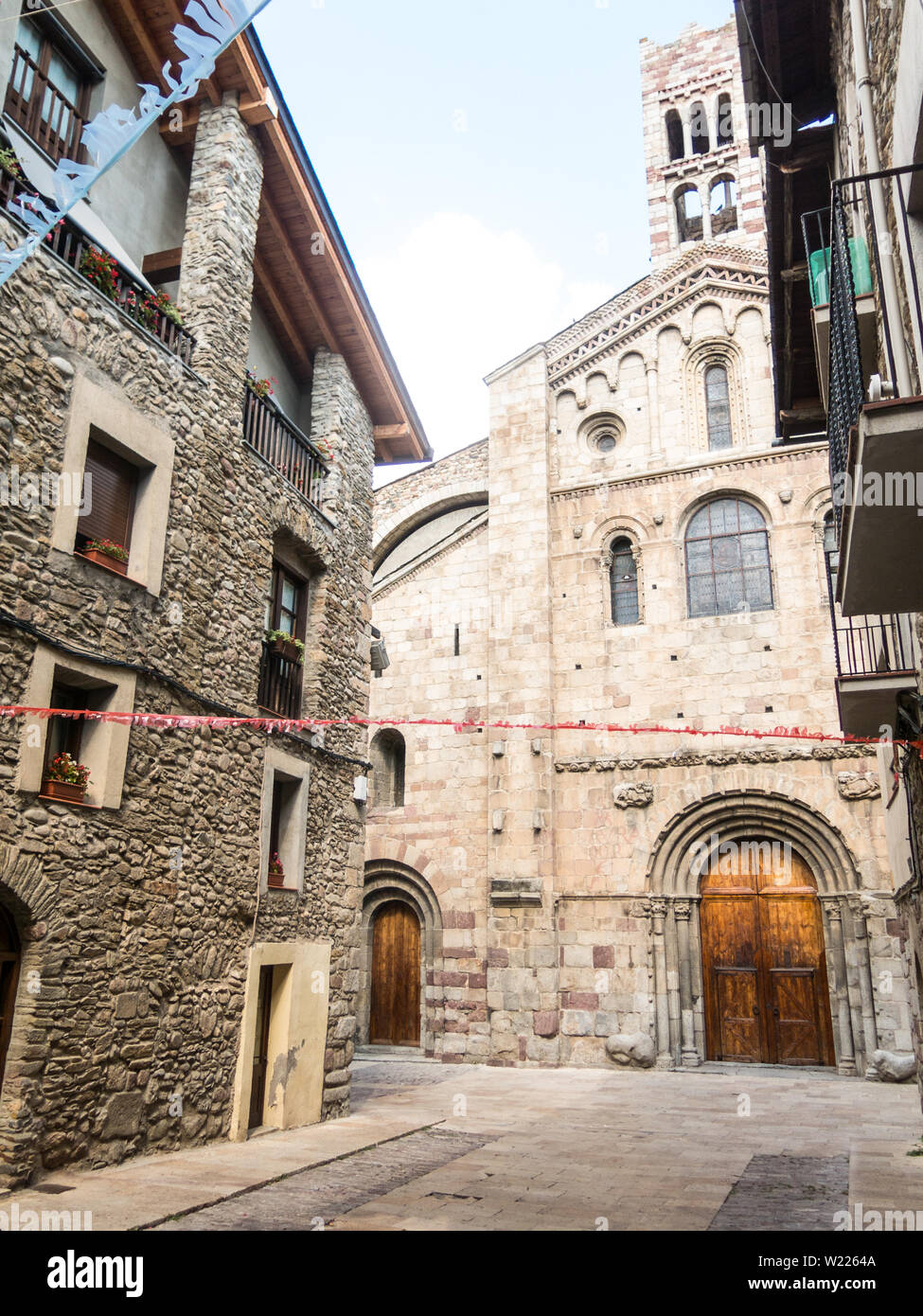 La Cathédrale de Santa María de Urgel est de style roman dans le style et date du 12ème siècle. Seo de Urgel. La Catalogne, Espagne. L'Europe Banque D'Images