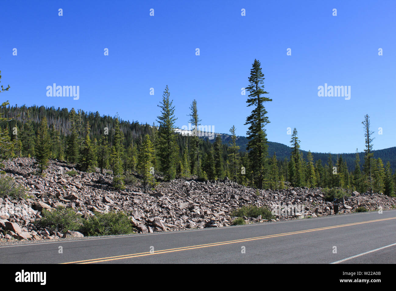 Le mont Lassen (Lassen Volcanic National Park), California, USA Banque D'Images