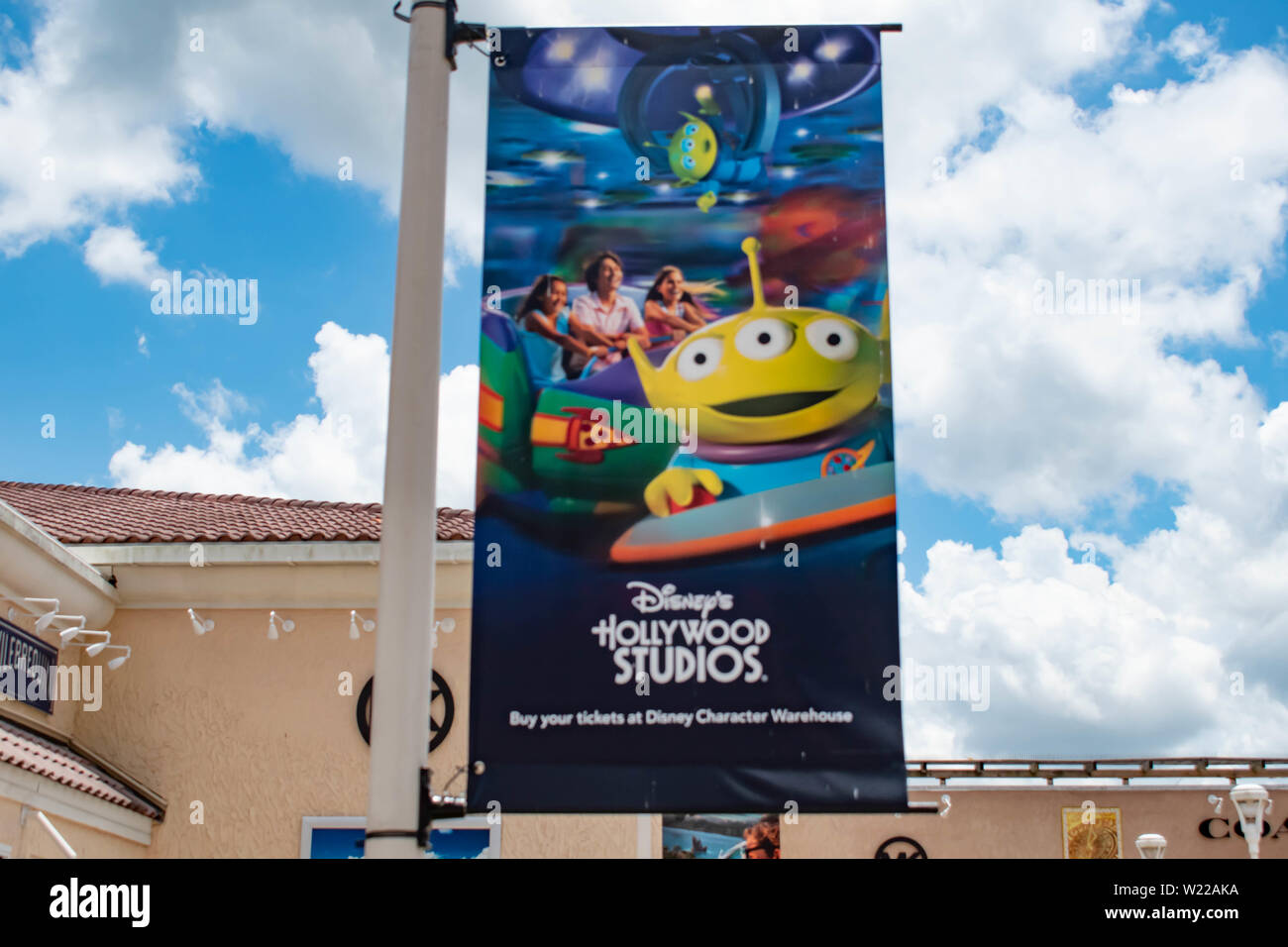 Orlando, Floride. Le 6 juin 2019 . L'attraction Toy Story par Hollywood Studios signe en Premium Outlet dans International Drive Area. Banque D'Images