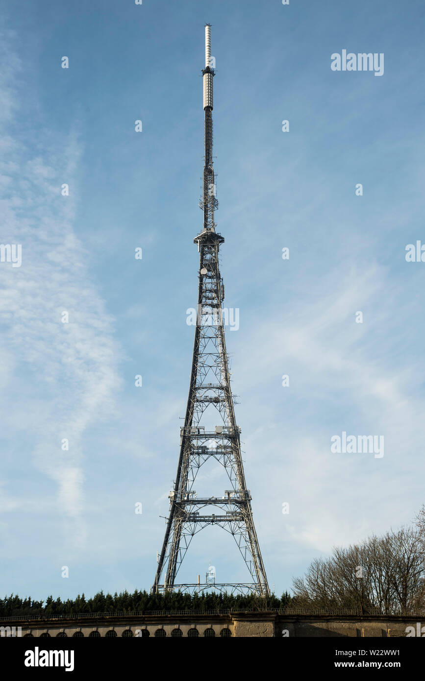 La tour émettrice de la BBC à Crystal Palace, London,UK. Banque D'Images