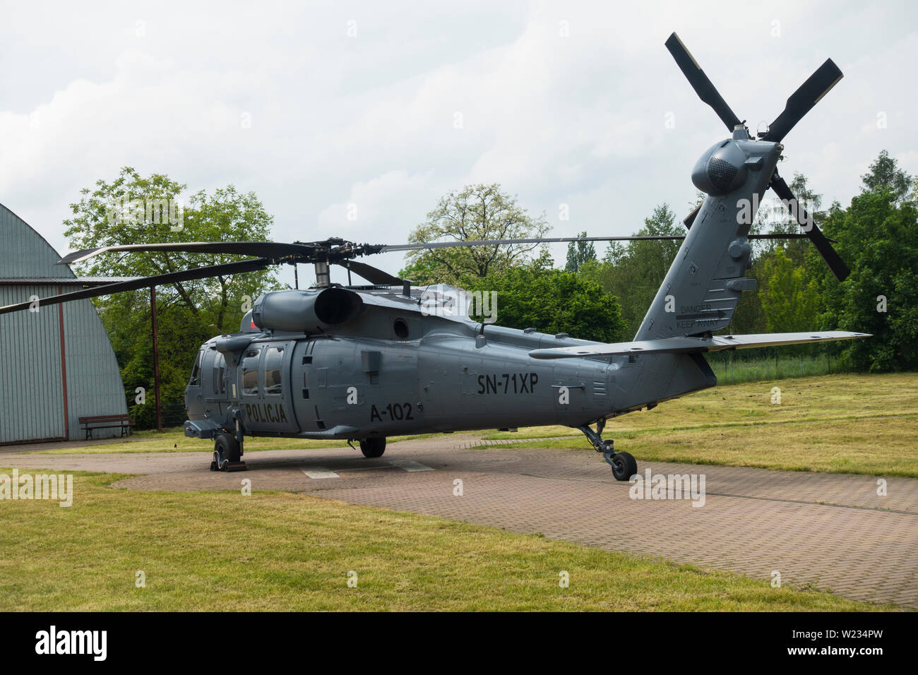 Sikorsky S-70i Black Hawk dans l'usage de la Police de Cracovie, Cracovie, Pologne, Europe. Banque D'Images