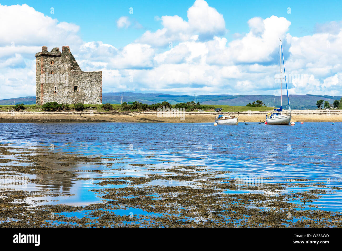 Le Château de Lochranza Ile d'Arran, Firth of Clyde, Arran, Ecosse, Royaume-Uni Banque D'Images