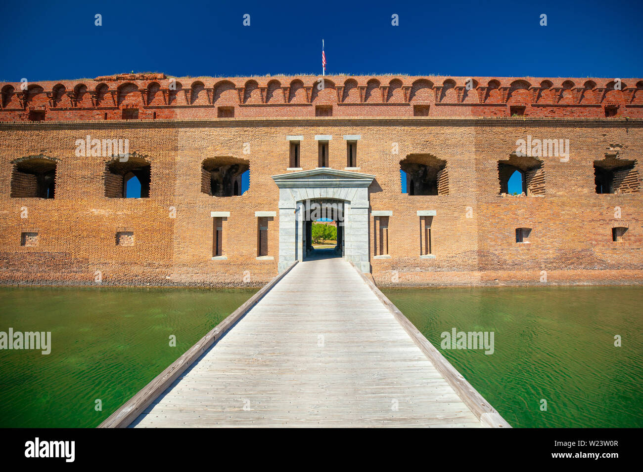 Le parc national sec de Tortugas. La Floride. Fort Jefferson. USA. Banque D'Images Le parc national sec de Tortugas. La Floride. Fort Jefferson. USA. Banque D'Images