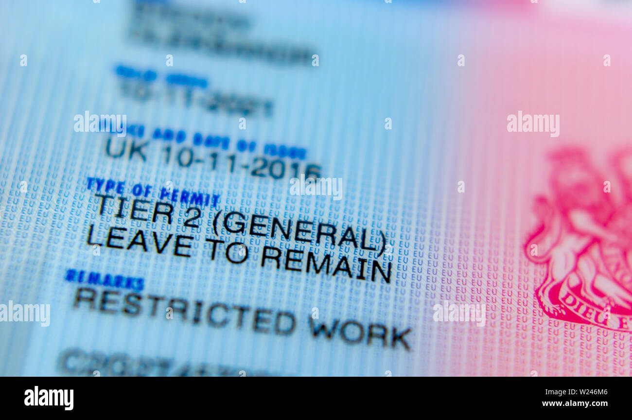 Uk residence card Banque de photographies et d’images à haute ...