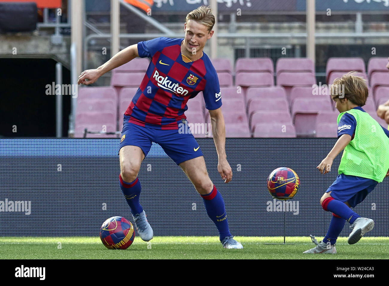 Barcelone, Espagne. 05 juillet, 2019. Barcelone, 05-06-2019. 2018/ 2019 LaLiga, Frenkie De Jong présentation comme nouveau joueur de Barcelone au Camp Nou. Credit : Pro Shots/Alamy Live News Banque D'Images