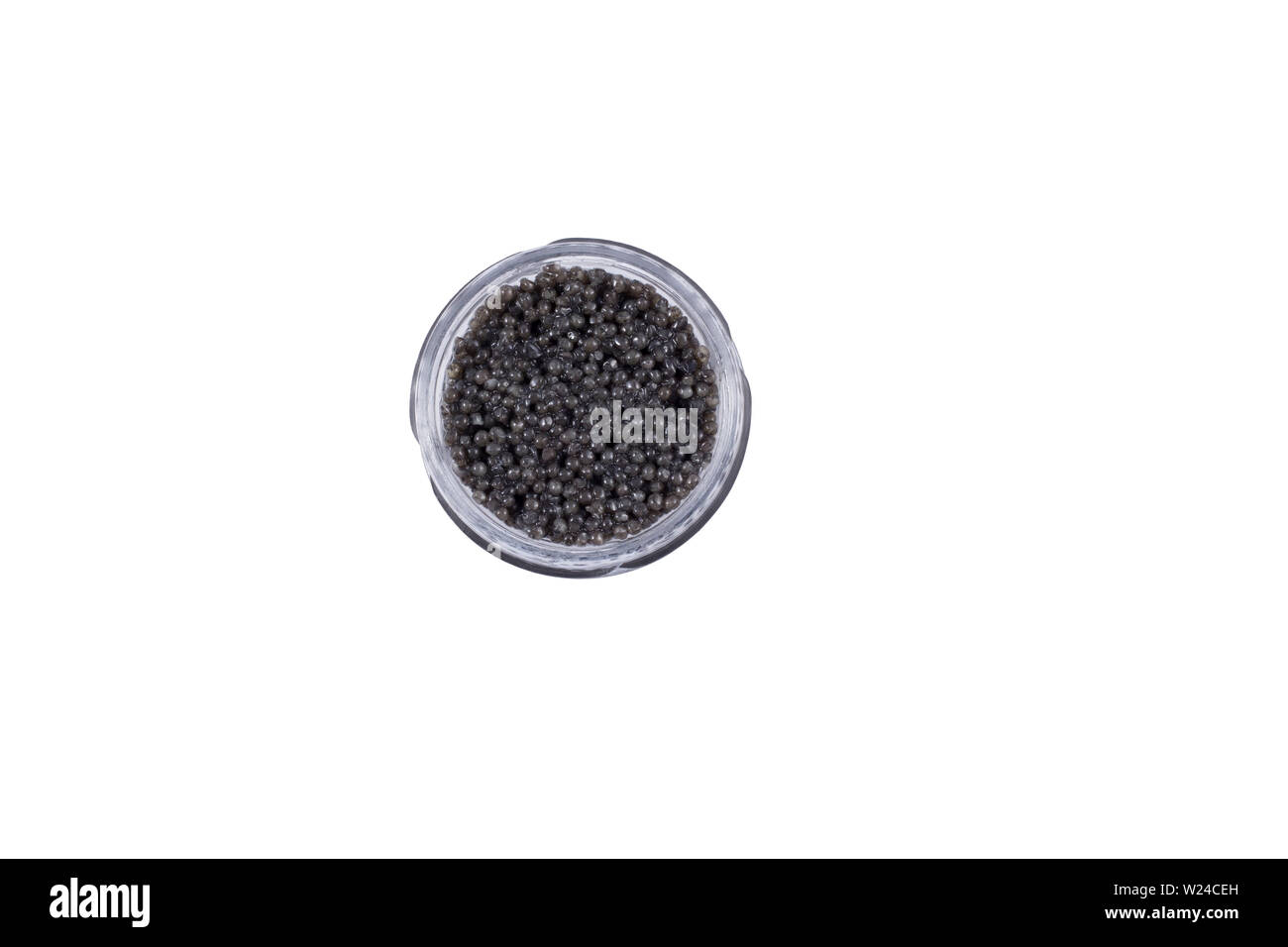 Caviar exquis sur un fond blanc dans un pot. Banque D'Images Caviar exquis sur un fond blanc dans un pot. Banque D'Images