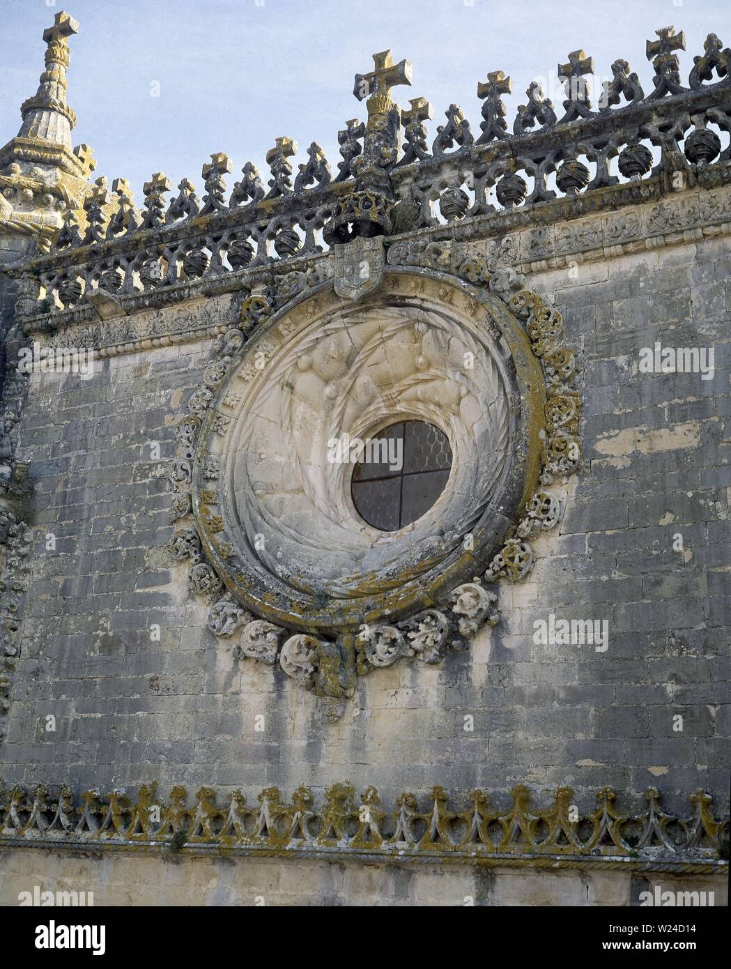 ROSETON DEL CLAUSTRO DE SANTA BARBARA EN EL CONVENTO del Santo Cristo DE TOMAR - siglo XVI. Emplacement : Convento del Santo Cristo. TOMAR. Banque D'Images