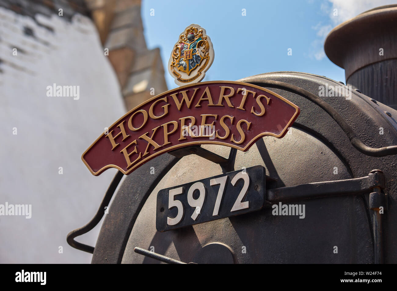 Hogsmeade. Poudlard Express. Le monde magique de Harry Potter. Universal Studios Banque D'Images