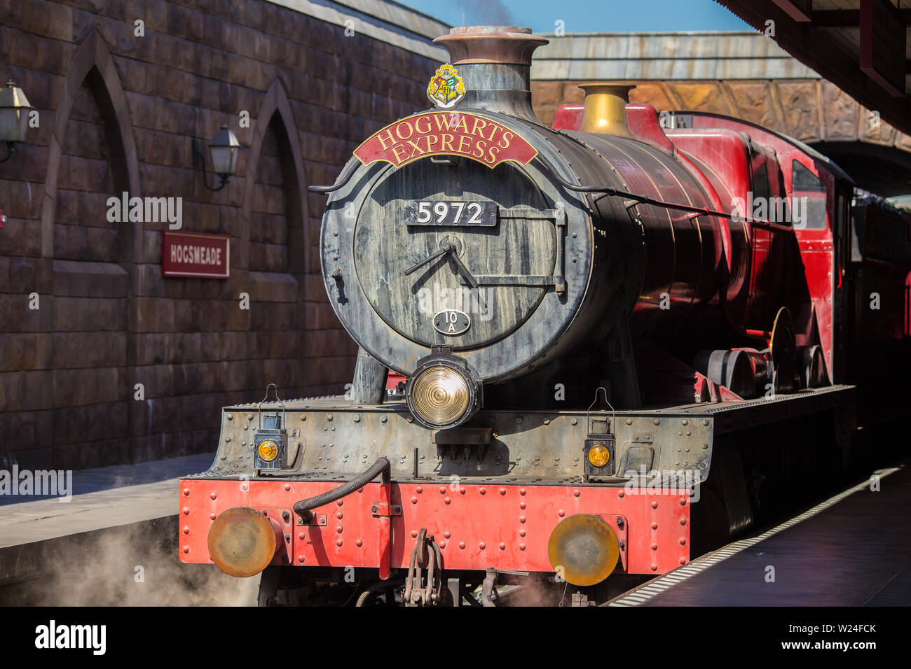 Hogsmeade. Poudlard Express. Le monde magique de Harry Potter. Universal Studios Banque D'Images