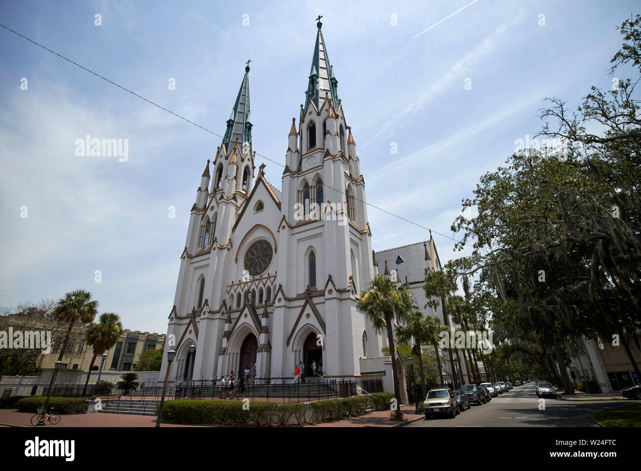 Cathédrale St Jean le Baptiste Savannah georgia usa Banque D'Images